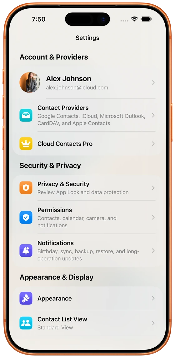 Focused Settings & Preferences