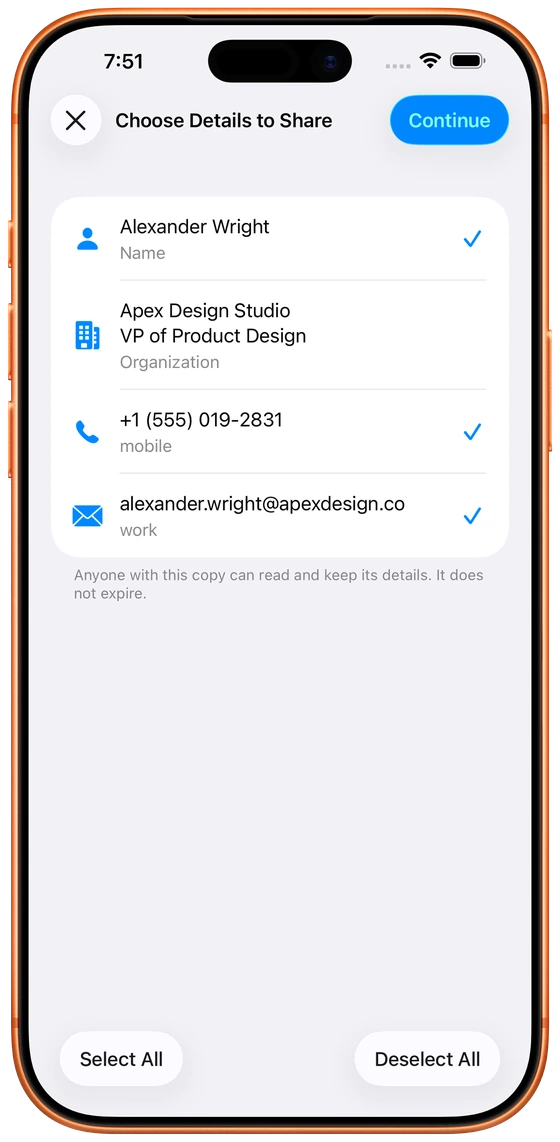Standard vCard 3.0 / 4.0 Export